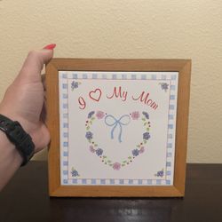Vintage I Love My Mom Russ & Berries Co. Wall Decor Plaque 