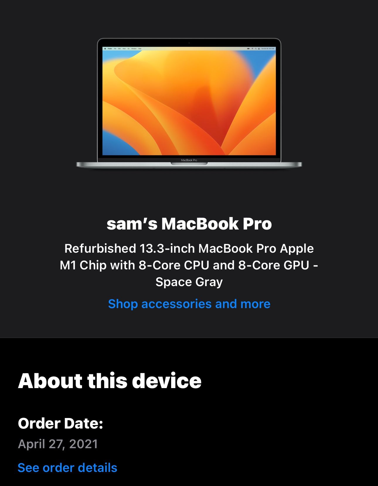 MacBook Pro 2021 M1 Chip