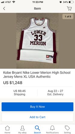 kobe lower merion jersey authentic