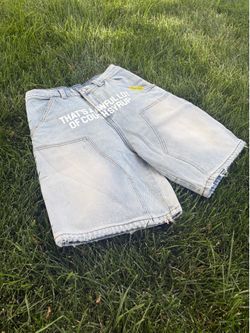 Awful low of cough syrup blue denim Jean shorts