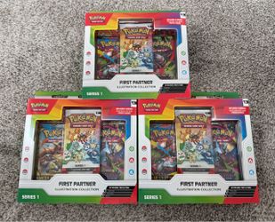 Pokémon TCG: First Partner Illustration Collection Series 1 NEW/SEALED x3