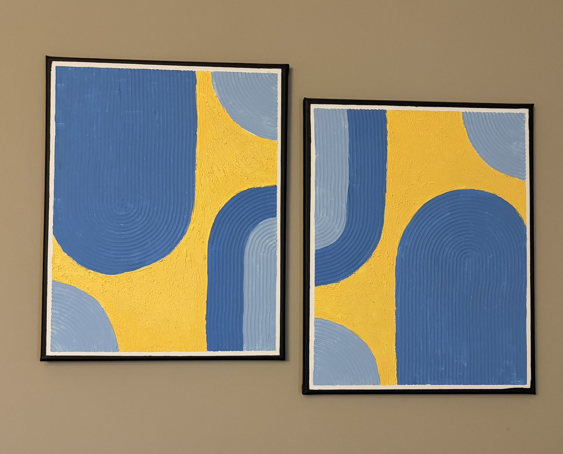 Modern Abstract Wall Art – Set of 2 – Vibrant & Textured