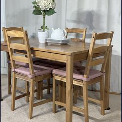 Compact Kitchen Dining Table with 4 Chairs