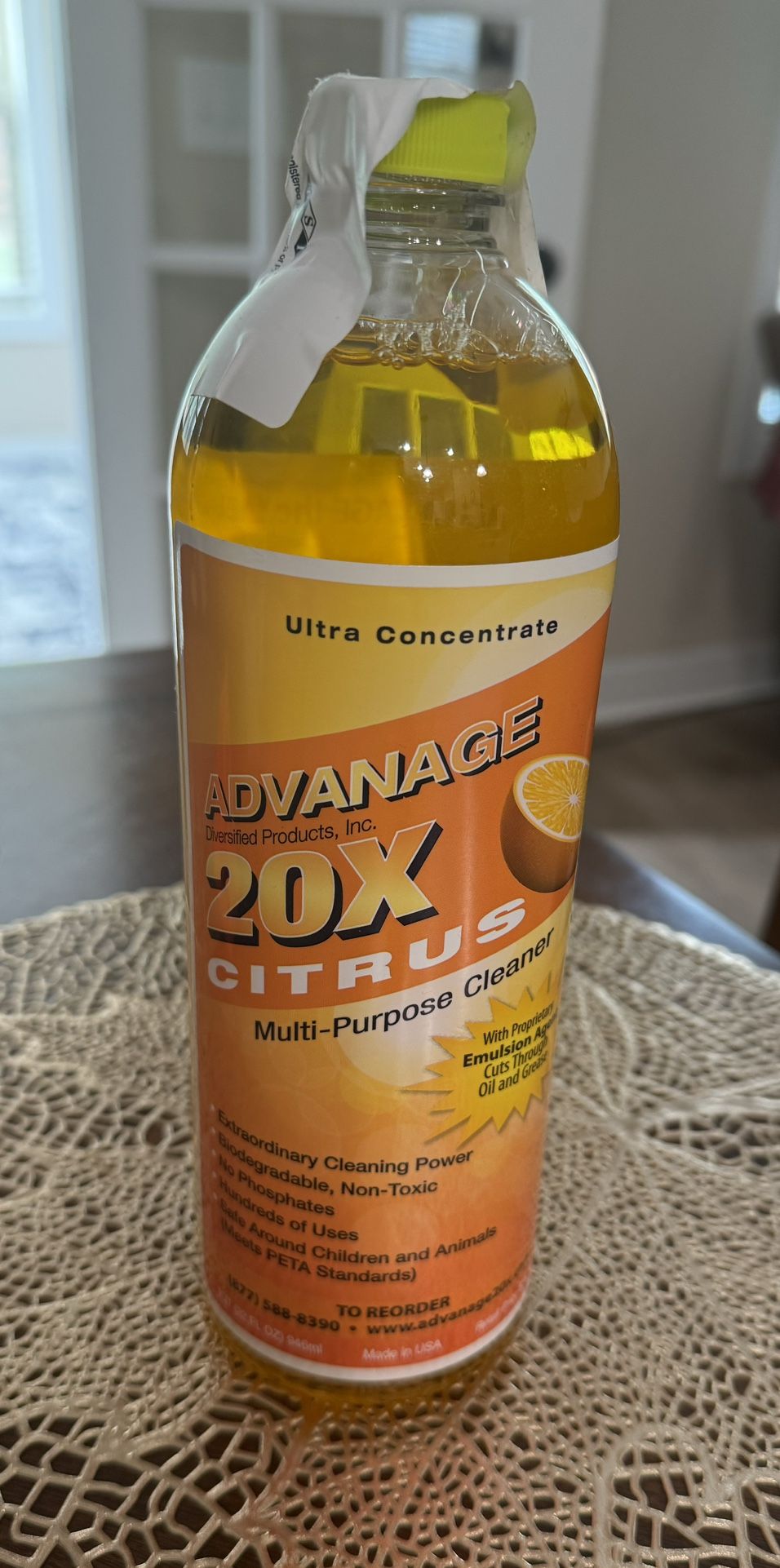 32OzAll Purpose Cleaner Concentrate - Advanage 20X The Wonder Cleaner Citrus for All Surfaces Around The House