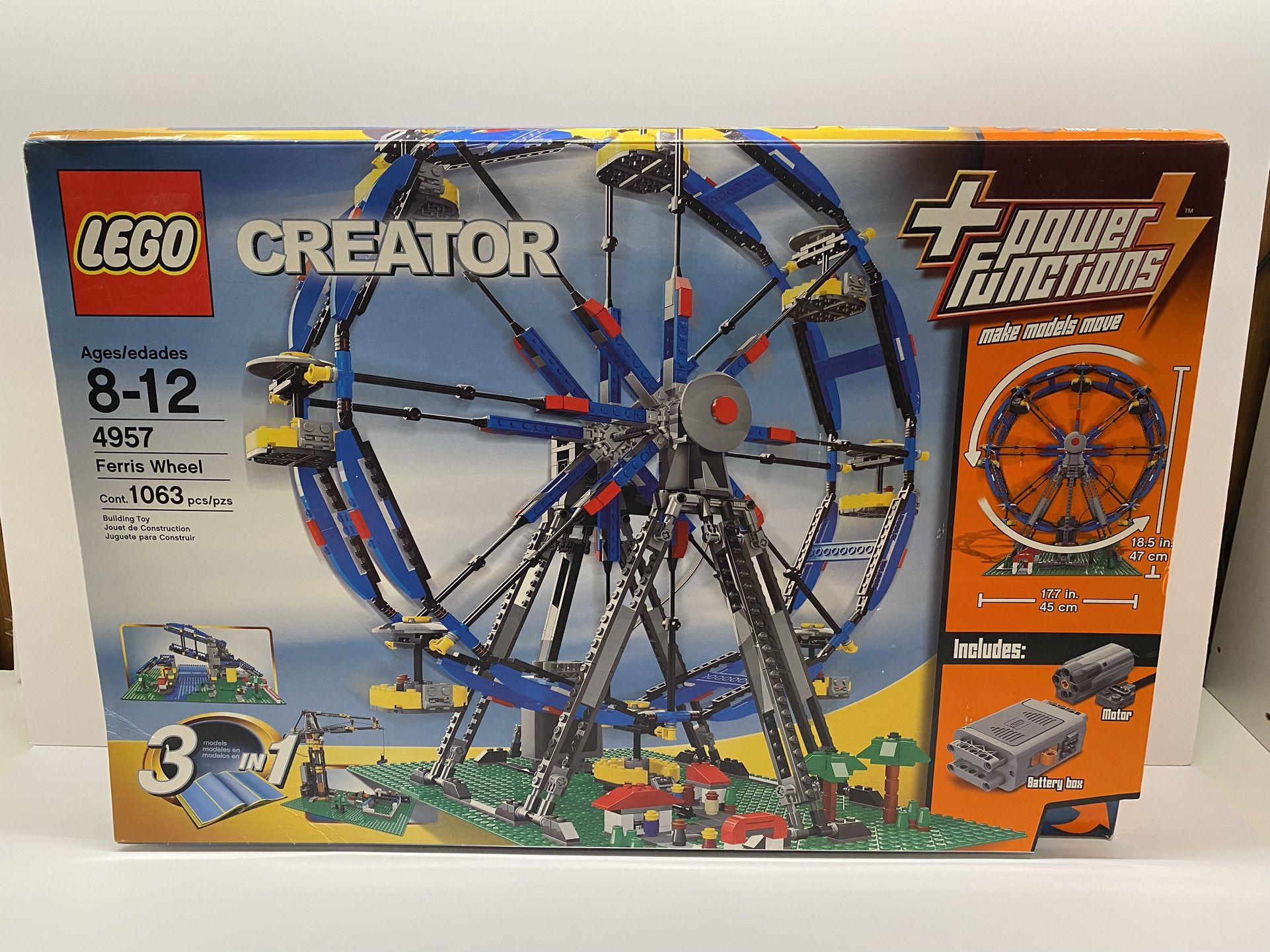 Lego Creator 3 in 1 Ferris Wheel (4957) 2007 Retired Brand New