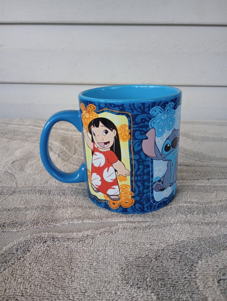Disney Lilo & Stitch Ceramic 20 oz Coffee Tea Mug Blue