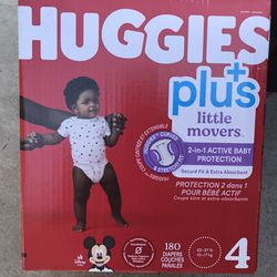 Huggies  Little Movers Plus Size 4/180 Diapers 