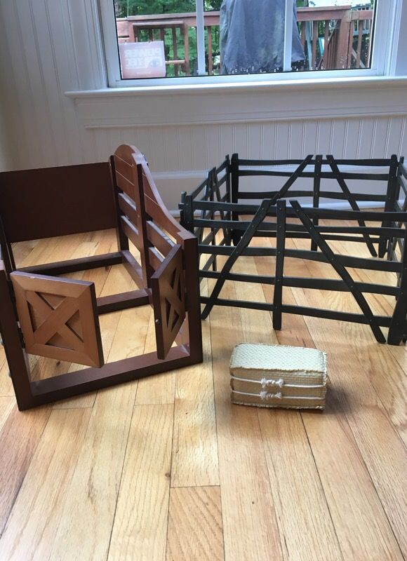 American Girl Doll Horse Stable and Fence