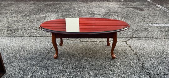 Wood 2 Tone Coffee Table with Glass