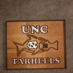 UNC TARHEELS HAND CRAFTED WOODEN SIGN