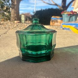 Emerald Green Candy Jar