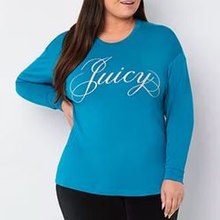 💙 SOFT & ROOMY 💙 JUICY COUTURE PLUS SIZE WOMEN'S CREW NECK LONG SLEEVE 2X & 3X
