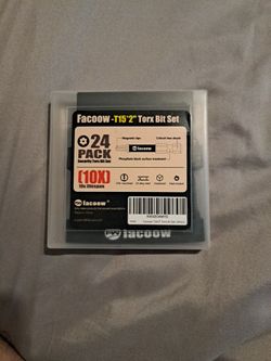 Facoow - T15x2" torx bit set 24 pack new