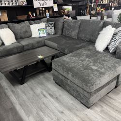Dark Grey U Shaped Sectional 