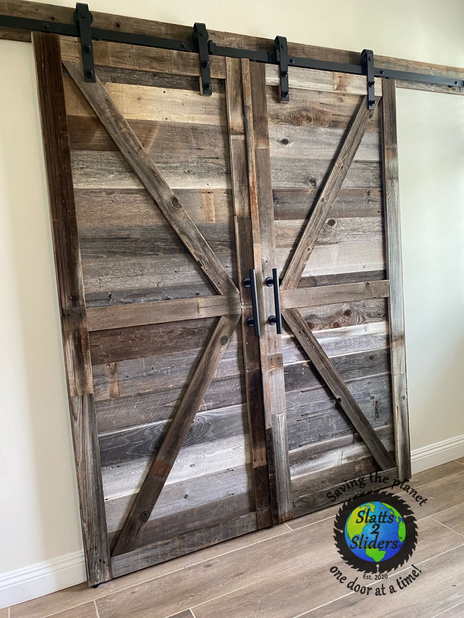 Two Grey Barn Doors