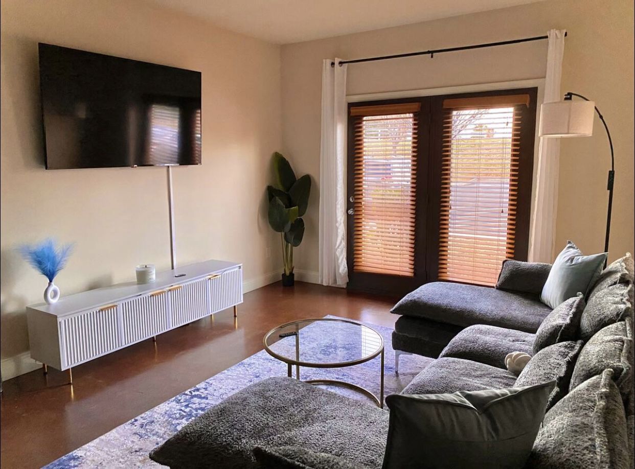 White TV Stand With Storage 