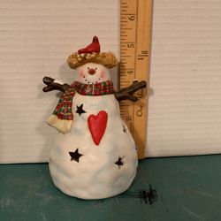 SNOWMAN CANDLE HOLDER