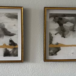 Set Of 2 Elegant Abstract Wall Art  *MOVING SALE (many other items)*