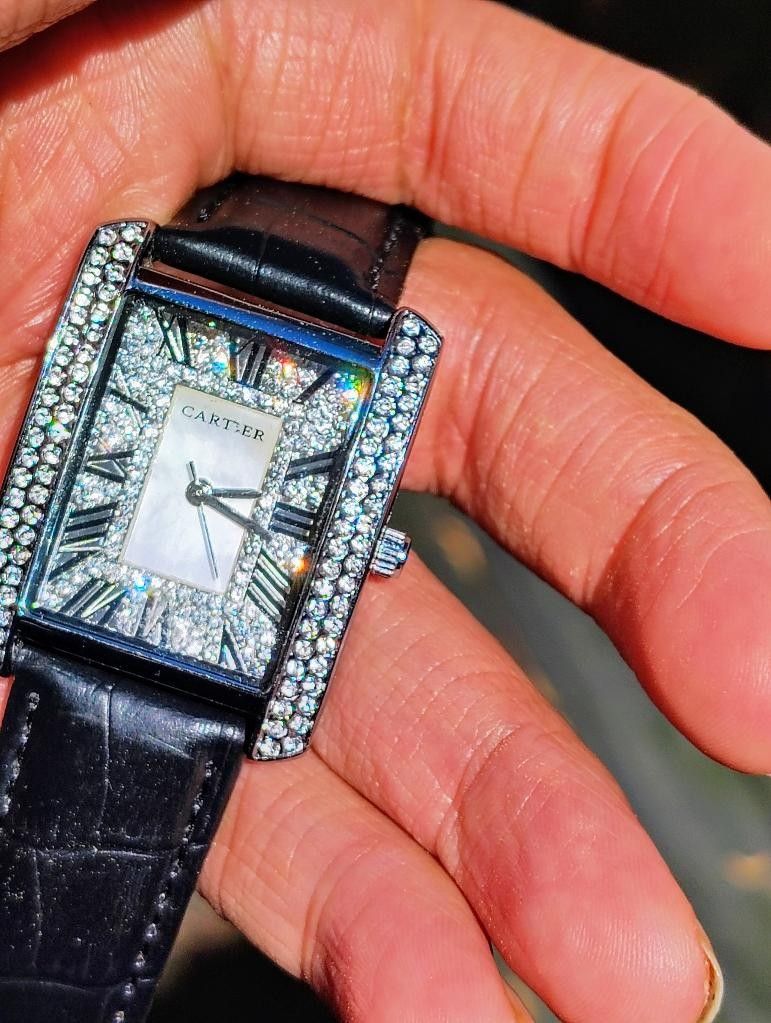Mossanite Dazzled Cartier Tank