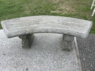 Vintage Concrete Garden Bench
