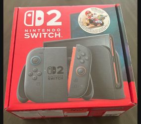 New Nintendo Switch 2 with 2 Games: 1 Zelda And 1 Mario Kart world game. 