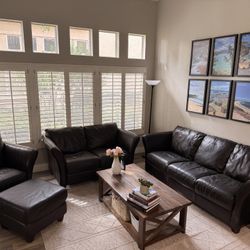 4-Piece Leather Sofa Set