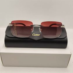 Cartier Glasses  Black BUFFS  -Custom Logo- 👺