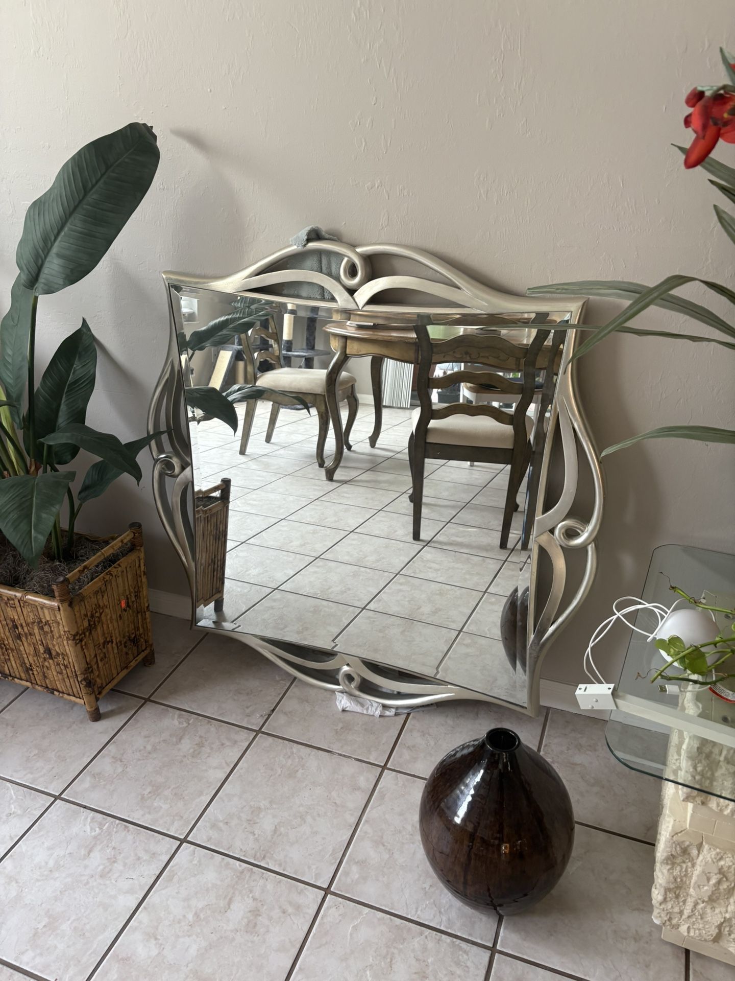 Large antique mirror