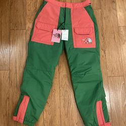 Gucci X North Face Ski Pants Authentic Green Pink Chapter 3 Collection Size S Unisex 