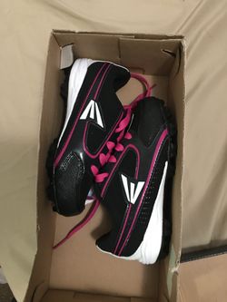 Brand new never used girls softball cleats size 13