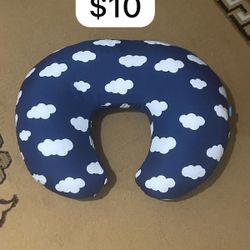 Nursing Pillow Blue With Clouds