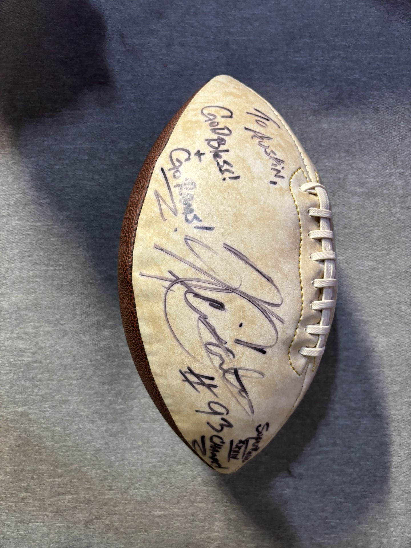 limited edition St. Louis Rams collector football Signed By Kevin Carter 