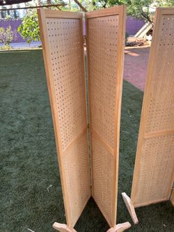 Wooden Pegboard freestanding with base