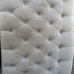 Upholstered Gray Queen Bed Frame