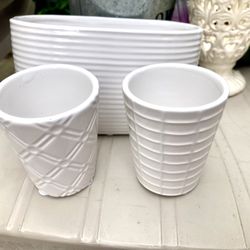 NEW 3pc Mini Succulent Orchid Herb Planting Pots