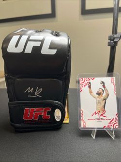 Mauricio Ruffy “One Shot” Signed Autographed Black UFC Glove JSA COA Auto Card