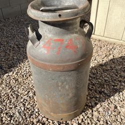 Milk Container Metal. Antique, Vintage, Collectible 