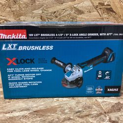 Makita 18V LXT Lithium-Ion Brushless Cordless 4-1/ 2 in. /5 in. X-LOCK Angle Grinder with AFT, (Tool Only)