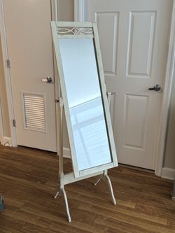 Cream Kirkland Full body mirror with adjustable stand