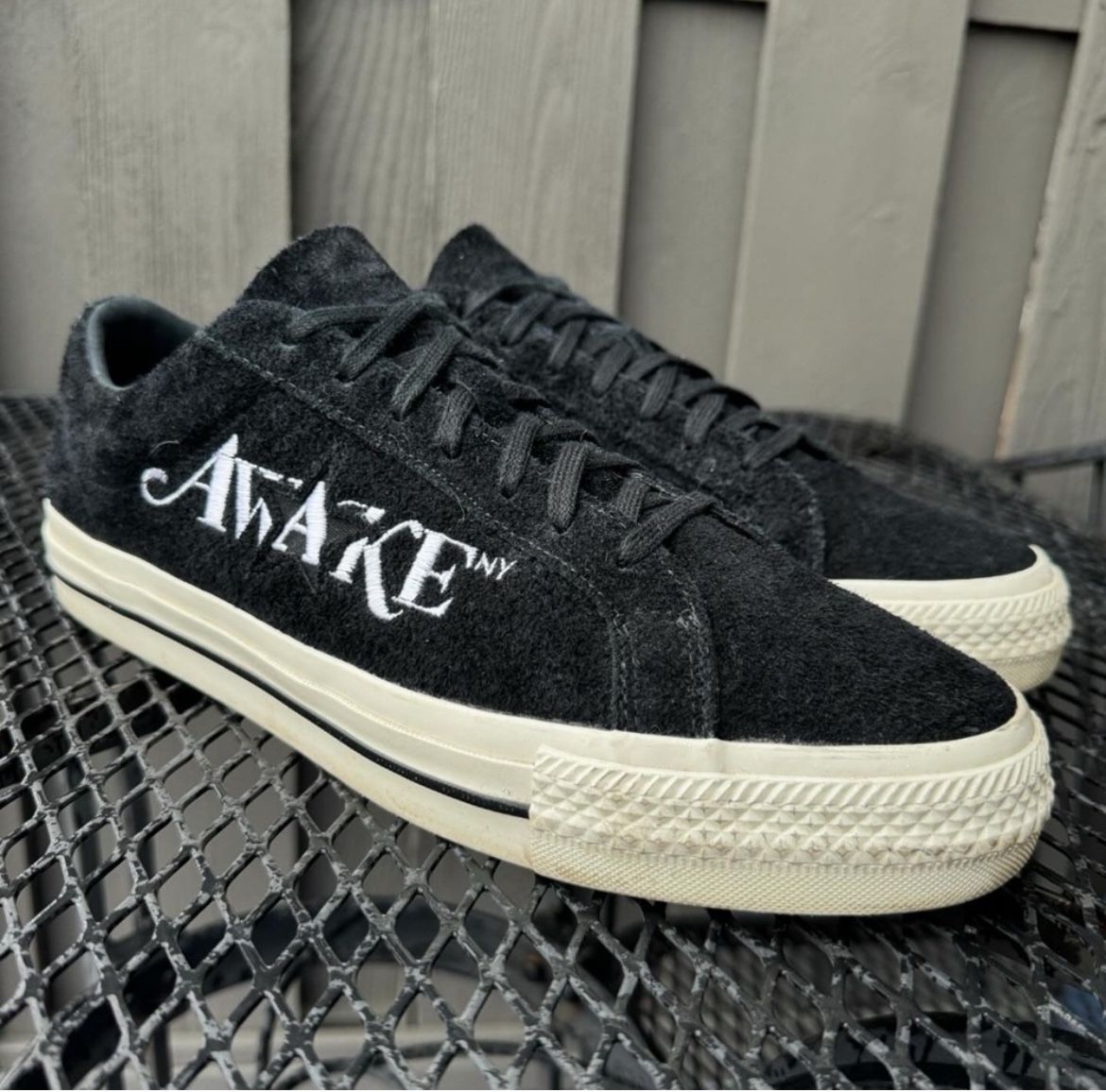 Converse x Awake NY clothing One Star black suede men's shoes in size 12