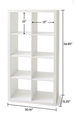 White 8-Cube Organizer Shelf