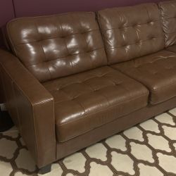 Leather sofa brown 