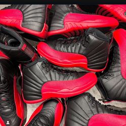 Jordan 12 Flu Games/ Red / Black 