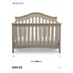 6-in-1 Farmhouse Crib (Grey)