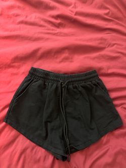 Black cotton shorts