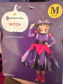 Witch Halloween Costume Size M (8-10)