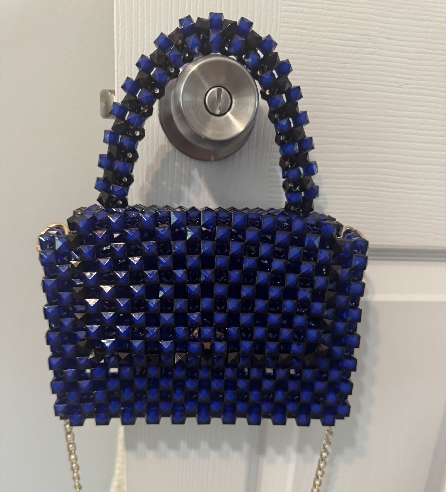 Blue Bids Purse Made By Hand 