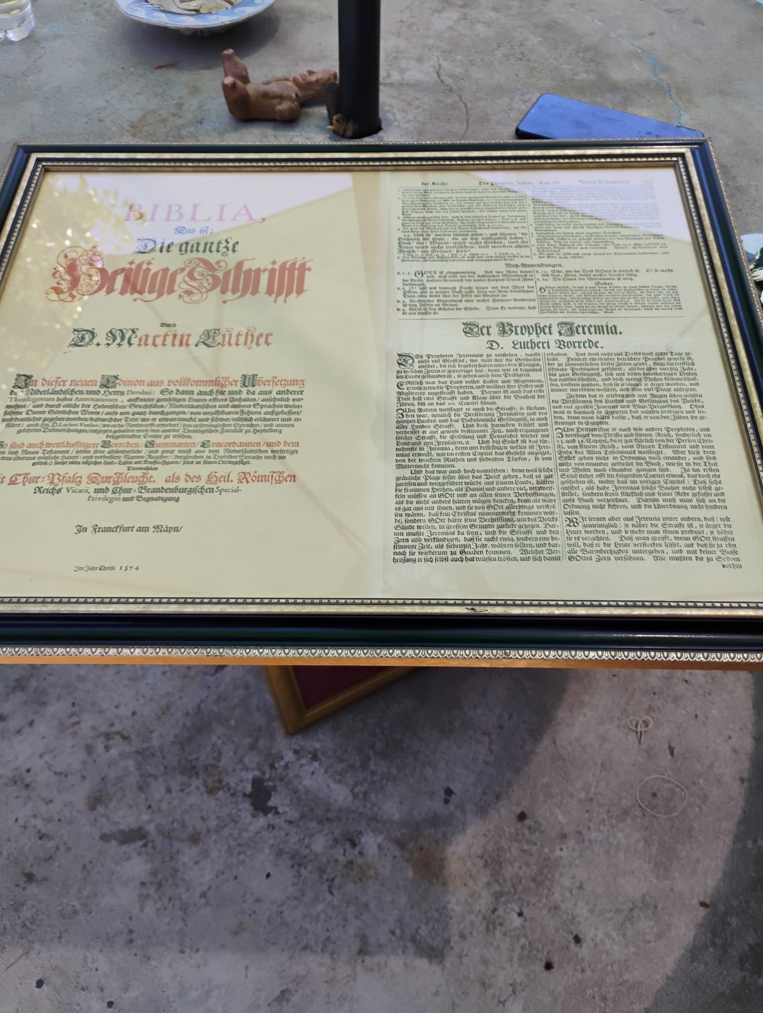 Martin Luther King Bible Original Leaf Dated 1574