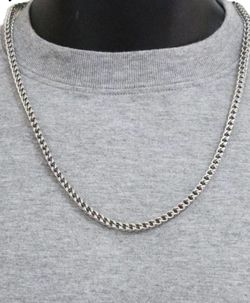 Silver Steel Chain Necklace