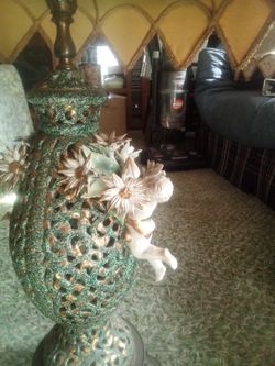 Antique Ceramic Table Lamps ca. 1920